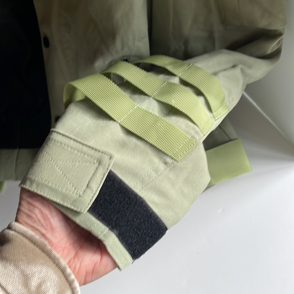 NWOT High School canvas mock neck multi pocket fully lined utility jacket - Picture 11 of 11